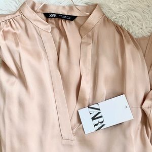 NWT Zara Shimmer Pink Blouse 👚 XS, $20 off